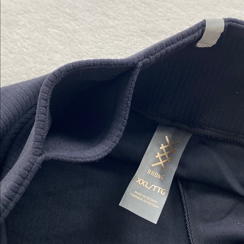 Rhone Ripple Knit Sweatpant | Straight Wide Leg, Ribbed Texture | Black - Picture 12 of 14